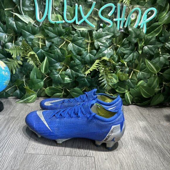 Nike Vapor 12 Elite FG Soccer Cleats Mens 6 Womens 7.5  Blue Silver AH7380-400 main image 8